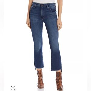 Mother The Insider Crop Step Fray Flared Jeans in Sweet And Sassy